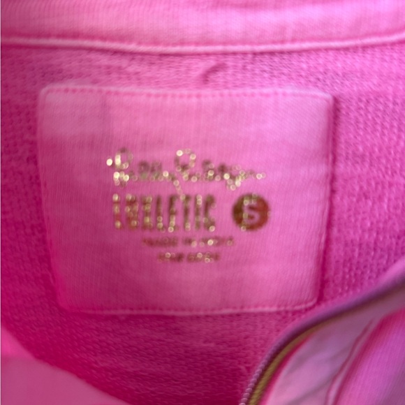 Lilly Pulitzer Ashlee Pink Half-Zip Pullover Sweatshirt Size Small - Picture 4 of 9